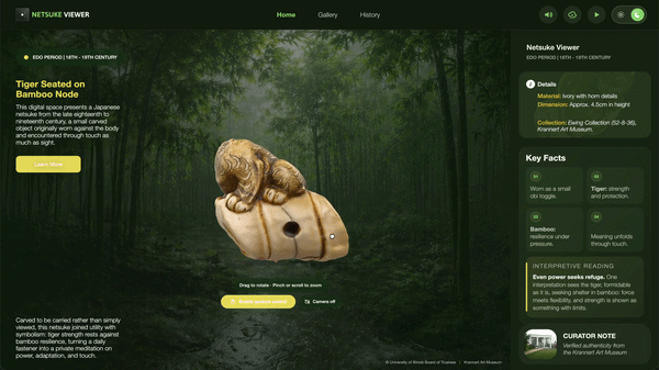 Netsuke Viewer interactive museum experience